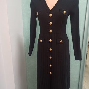 Vestido punto botones