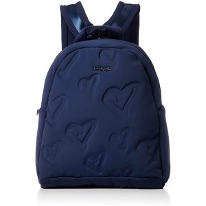 DESIGUAL – Mochila Desigual Simoneta Venice 19WAKA09 Mujer Azul Corazones Glam