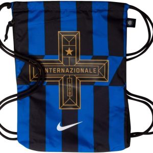 NIKE – Inter Gym Sack Blue Spark – Mochila Saco Deportiva Hombre | Bolsa Gimnasio Inter de Milán Azul Negro