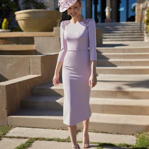 Vestido madrina color palo