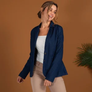 Blazer Casual Denim Slim Blz