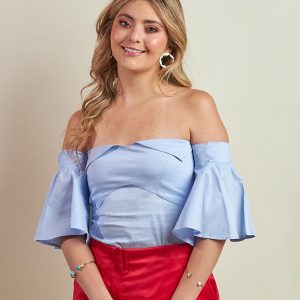 Blusa Agustina celeste