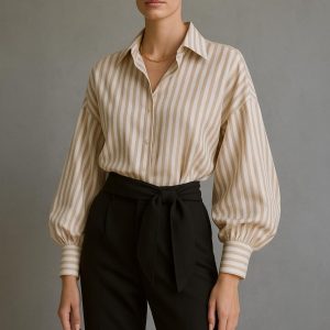 Blusa Cauca Rayas Camel