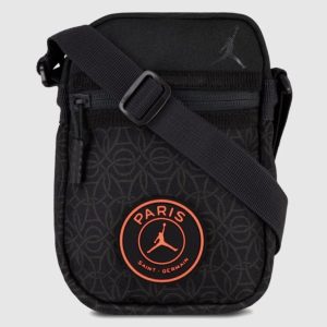 NIKE – Bolso Jordan PSG 9A0803-G0T Negro mini Bandolera Unisex 13x4x18 cm original