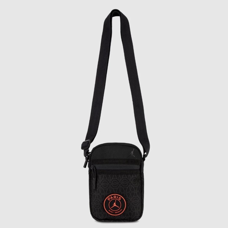 NIKE – Bolso Jordan PSG 9A0803-G0T Negro mini Bandolera Unisex 13x4x18 cm original - Imagen 3