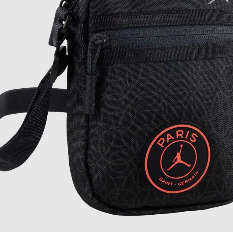 NIKE – Bolso Jordan PSG 9A0803-G0T Negro mini Bandolera Unisex 13x4x18 cm original - Imagen 4