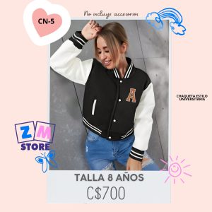 Chaqueta estilo universitaria.–CN-5