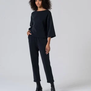 Pantalón ancho elástico NEGRO – Surkana, modal suave y ligero