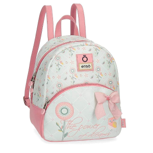 ENSO – Mochila Enso Owls Multicolor Pequeña 22x25x14cm Flores Lazo Niña Mini