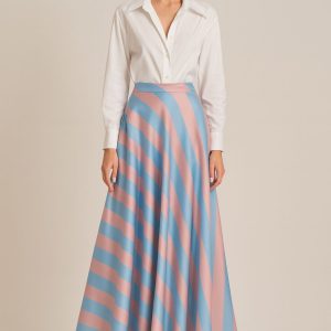 Falda Celebes Rayas Turquesa