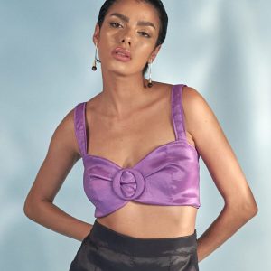 Crop top Hebilla morado