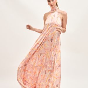 Vestido Apolinary estampado multi camel