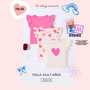 set de 3 camisas,–TN-35