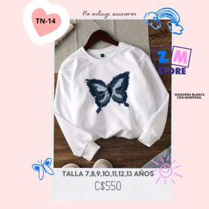 Sudadera blanca,–TN-14