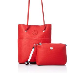 DESIGUAL – Bolso Bandolera Mujer Lazarus Nerima Exception Rojo 2 en 1 Mujer Bandolera Tote Bag – Modelo 20SAXPD1