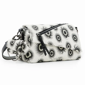 DESIGUAL – Bolso de Mujer de Mano Pequeño Merxilini Phuket Mini Negro Blanco