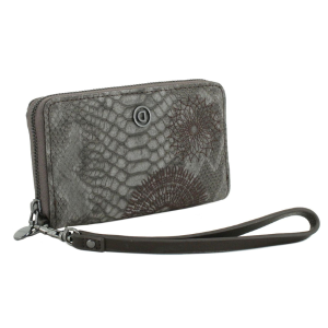 DESIGUAL – Monedero Cartera Mujer Criseida Mini Zip Gris 15x9x2 cm 20WAYP13