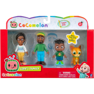 COCOMELON – Pack de 4 figuras Cocomelon La Familia de Cody (Mom, Dad, Cody and Pickles!)