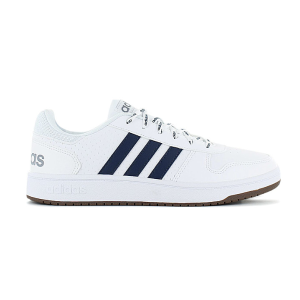 ADIDAS – Zapatillas de Hombre Hoops 2.0 Blancas Azul Marino