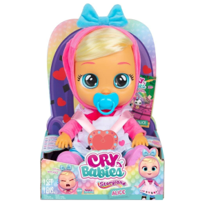 BEBÉS LLORONES – Cry Babies Alice Storyland Muñeca Interactiva con Pelo Real 30 cm Regalo para Niña