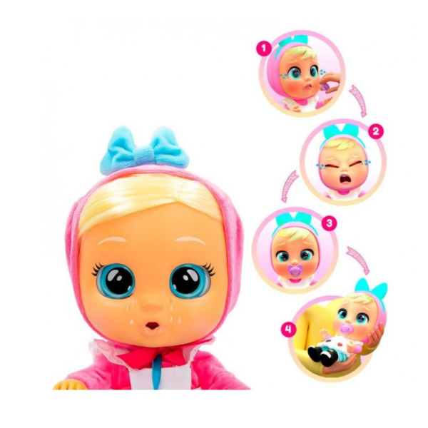 BEBÉS LLORONES – Cry Babies Alice Storyland Muñeca Interactiva con Pelo Real 30 cm Regalo para Niña - Imagen 4
