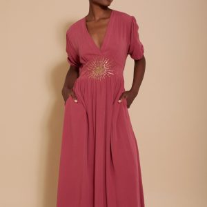 Vestido largo con fajín MEISÏE