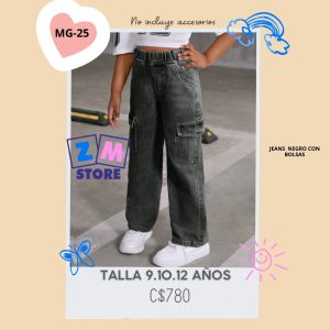 Mom Jeans negro, –MG-25