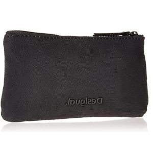 DESIGUAL – Monedero Lola Aquiles Negro – Elegante y Compacto