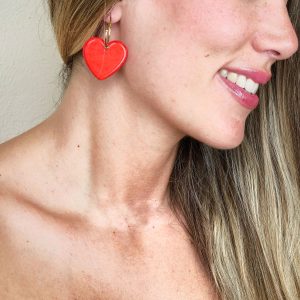 Pendiente aro corazón