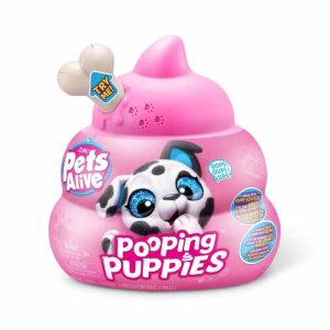 PETS ALIVE – Pooping Puppies: ¡Adopta y Cuida a tu Mascota Interactiva! Cachorros Interactivos Sorpresa (Pug, Dálmata o Husky)