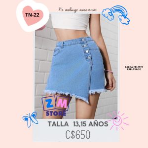 Falda estilo denim,–TN-22