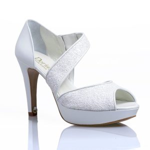 Sandalia de Novia Doriani con acabado glitter