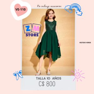 Vestido verde.–VE-110