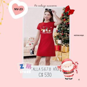 Vestido de Navidad estilo ajustado.–NV-23