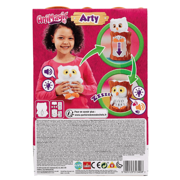 ANIMAGIC – El Búho Mascota Arty Soft Plush - Imagen 4