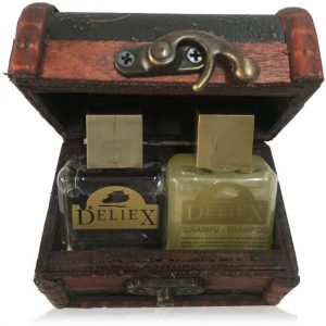 Cosmética para bodas en baúl