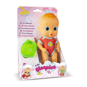 BLOOPIES DIVERS – Muñeco Cobi Muñeco Baño Bebé 25cm Regalo Niños Sin Pilas Juguete Agua Diversión