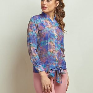 BLUSA ALINA MORADO ESTAMPADO