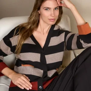 Cárdigan corto a rayas – SURKANA