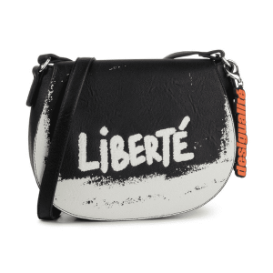 DESIGUAL – Bolso Bandolera Nebula Riga Mini 19WAXPBM 26x20x6cm Blanco Negro