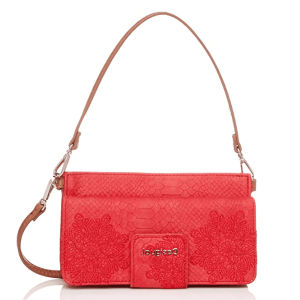 DESIGUAL – Bolso Monedero Desigual Mujer Hela Carmen Rojo 20SAYP54 Bandolera Mini