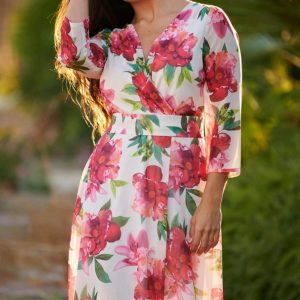 vestido estampado gasa