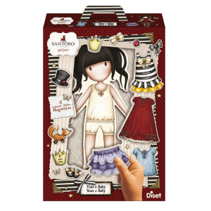 DISET – Gorjuss Santoro Viste a Ruby | Juego Magnético Niñas 6 Láminas Vestidos