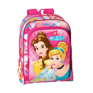 DISNEY – Mochila Infantil de Princesas Disney Grande Rosa 30x40x16 Bella Cenicienta niña