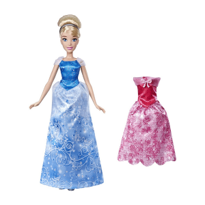 DISNEY – Princesa Cenicienta Muñeca 30 cm Vestidos Verano y Gala con Accesorios