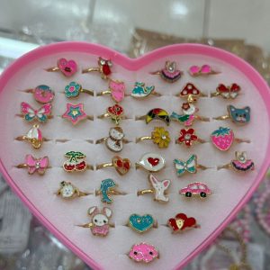 Anillos para niñas ajustables, -K36