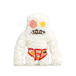 FUGGLER – Budgie Sasquoosh Blanco 9″ Edición Rara – Muñeco Monstruo Divertido y Feo Blanco Exclusivo |Regalo Raro y Único