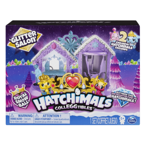 HATCHIMALS – Glitter Saloon Juego de salón con Purpurina 2 Figuras Exclusivas