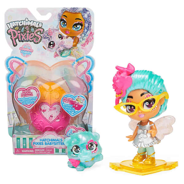 HATCHIMALS PIXIES – Shimmer Babies Babysitters con Baby Hatchimal | Juguete Interactivo Brillante y Adorable