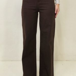 Pantalón wide leg chocolate